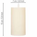 LED žvakė iš tikro vaško, balta, su laikmačio funkcija, šiltai balta, 15 cm | Floristik24.lt