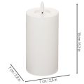 LED koloninė žvakė, mirksinti, su laikmačiu, Ø7cm, 16cm | Floristik24.lt
