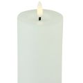 Floristik24 LED žvakių laikmatis tikro vaško balta kaimiška išvaizda Ø7cm H15cm