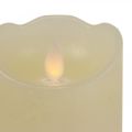Floristik24 LED žvakių vaško stulpo žvakė šiltai balta Ø7,5cm H12,5cm