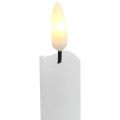 Floristik24 LED žvakių vaško stalo žvakė šiltai balta baterijai Ø2cm 24cm 2vnt
