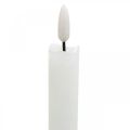 Floristik24 LED žvakių vaško stalo žvakė šiltai balta baterijai Ø2cm 24cm 2vnt