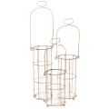Floristik24 Sodo žibintas, metalinis vėjo šviestuvas, Ø8,5 cm, aukštis 23/18,5/14,5 cm, 3 dalių rinkinys
