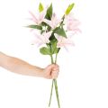 Dirbtinė lelija, stiebo formos dekoracija, 68 cm, 3 dalys | Floristik24.lt