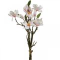 Floristik24 Dirbtinės magnolijos šakos Rožinės dirbtinės gėlės H40cm 4vnt kekėje