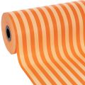Floristik24 Antrankių popieriaus ritinėlis, oranžinės spalvos dryžuotas, 25 cm x 100 m