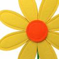 Floristik24 Gėlė iš veltinio geltona, oranžinė, žalia Ø18cm H47,5cm