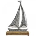 Floristik24 Jūrinė apdaila, dekoratyvinis burlaivis metalinis, dekoratyvinis laivas H16,5cm