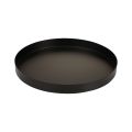 Floristik24 Metalinis padėklas apvalus žvakių padėklas juodas Ø20cm H2,5cm 2vnt