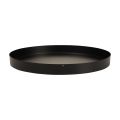 Metalinis padėklas apvalus žvakių padėklas juodas Ø20cm H2,5cm 2vnt | Floristik24.lt