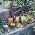 Metalinės lėkštės dekoravimui, stalo dekoravimui, žvakių padėklas apvalus auksinis antikvarinis vaizdas Ø7.5/10/12/15/18cm H2cm rinkinys po 5 vnt. | Floristik24.lt