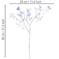 Dirbtinai žydinti šakelė su vaivorykštiniais žiedais, 80 cm | Floristik24.lt
