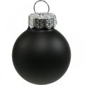 Floristik24 Mini kalėdiniai kamuoliukai stiklas juodas blizgus/matinis Ø2,5cm 24v