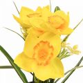 Floristik24 Narcizas vazone Narcizas geltona dirbtinė gėlė H21cm