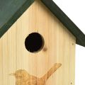 Floristik24 Inkilas mėlyna zylė paukščių namelis mediena natūrali žalia H20,5cm