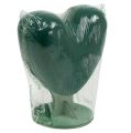 Floristik24 Gėlių putplasčio širdies mini 3D įskiepio matmenys 20 cm x 18,5 cm x 8,2