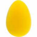 Floristik24 Velykinis kiaušinis flokuotas geltonas H25cm dekoratyvinis kiaušinis Velykų puošmena