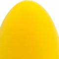Floristik24 Velykinis kiaušinis flokuotas geltonas H25cm dekoratyvinis kiaušinis Velykų puošmena