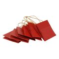 Floristik24 Popieriniai maišeliai raudoni su rankena dovanų maišeliai 10,5×10,5cm 8vnt