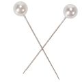 Pearl galvutės kaiščiai balti Ø10mm 60mm | Floristik24.lt