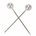 Pearl galvos kaiščiai balti Ø15mm 75mm | Floristik24.lt