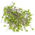 Floristik24 Žali perlinių galvučių floristikos smeigtukai, universalūs, Ø4 mm, 40 mm, 150 vnt.