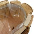 Floristik24 Sodinamoji, širdelės formos medinis dubuo, beržo medžio vazonas, širdelė 27 × 28cm