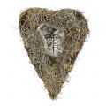 Floristik24 Augalo širdelė iš vynmedžių ir kerpių gamtos 25cm x 19cm