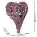 Augalo širdis su folijos dekoracija sodinimui 24 cm | Floristik24.lt