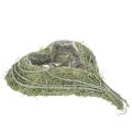 Floristik24 Širdies formos dubuo iš natūralios žolės su sodinimo folija, 38 cm