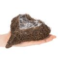 Širdies formos vazonas iš šakelių su folija, 20 cm, 2 vnt. | Floristik24.lt