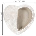 Širdies formos vazonas, lieto akmens, dekoratyvinis vazonas, 17 cm | Floristik24.lt