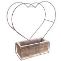Floristik24 Augalų dėžutė medinė širdelė dekoratyvinė rūdys H41cm/39cm rinkinys 2 vnt
