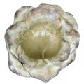 Floristik24 Rožių žiedas sodinimui, laidotuvių gėlės, akmeninė rožė, betono apdaila pilka, abrikosas, violetinė Ø11cm L22cm H9cm