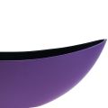 Floristik24 Augalinės valties dekoratyvinis dubuo violetinis 38,5 cm × 12,5 cm × 13 cm