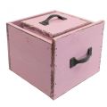 Floristik24 Augalų stalčių augalų dėžutė medinė rožinė 12,5/16 cm rinkinys iš 2