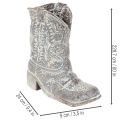 Dekoratyviniai kaubojiški batai sodinimo bateliai 24 cm | Floristik24.lt