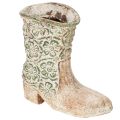 Floristik24 Gėlių vazonas, kaubojaus stiliaus batas, vintažinis gėlių raštas, 24 cm
