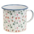 Floristik24 Augalinis puodelis emalio dekoratyvinis puodelis gėlių motyvai Ø11cm