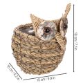 Rankomis pintas pelėdos formos krepšelis palangei, 18 cm | Floristik24.lt