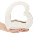 Širdies formos dekoracija sodinimui ir gėlių kompozicijoms, atviras dizainas, moderni širdies forma, 19 cm | Floristik24.lt