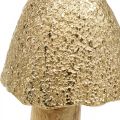 Floristik24 Dekoratyvinis grybas didelis metalinis medis auksinis, gamtos dekoratyvine figūra ruduo 32cm