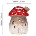 Grybų namelis, šviestuvas, dekoratyvinė figūrėlė, musmirė su kaminu, 10 cm, 2 vnt. | Floristik24.lt