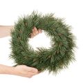 Dirbtinis pušies šakų ir mažų kankorėžių vainikas, 40 cm | Floristik24.lt