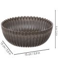 Briaunotas dubuo, antracito spalvos, dekoratyvinis dubuo, apvalus, 15 cm, 2 vnt. | Floristik24.lt