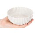 Apvalus, briaunotas baltas dubuo, universaliam dekoravimui, 15 cm, 2 vnt. | Floristik24.lt