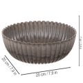 Apvalus, grioveliais išraižytas dubuo, dekoratyvinis indas gėlių kompozicijoms, 20 cm, 2 vnt. | Floristik24.lt