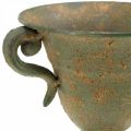 Floristik24 Metalinė amfora, augalinis puodelis, puodelis su rankenomis Ø12,5cm H15cm