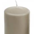 Floristik24 Gryna stulpo žvakė ruda 130/60 natūralaus vaško žvakė tausojantis stearinas ir rapsų sėklos