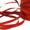 Floristik24 Rafijos kaspinas raudonas bordo dovanų kaspinas rafijos kaspinas dekoratyvus kaspinas 200m